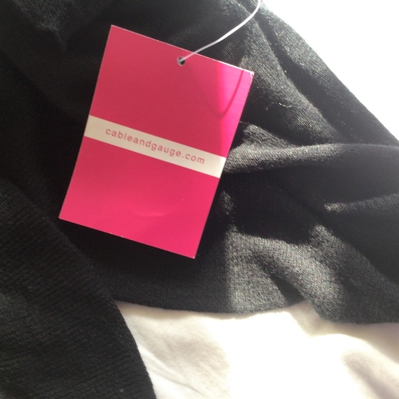 CABLE & GAUGE TWOFER RUFFLE NECK SWEATER LARGE NWT - Picture 11 of 13